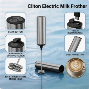CLITON Rechargeable Electric Milk Frother