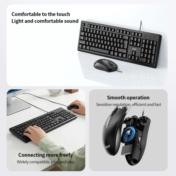 Acer OAK930 Wired Keyboard & Mouse Set