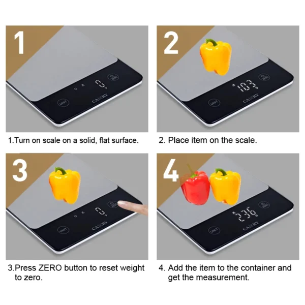 Digital Kitchen Scale 10kg Stainless Steel