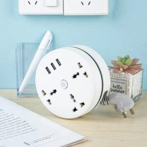 2500W 10A Power Extension Socket with 3 USB Charging Ports