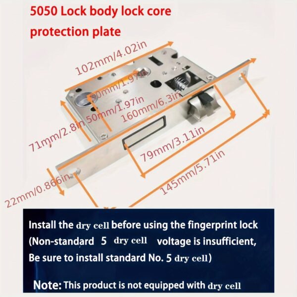 5-in-1 Fingerprint Smart Door Lock with Touch Keypad & Handle