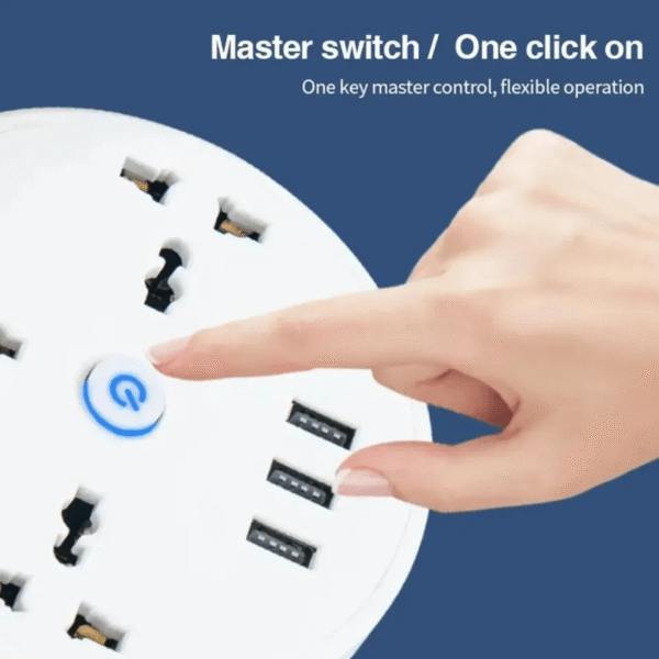 9666e0f1f38e4660be2a8b5eb35949c9-goods.png 2500W 10A Power Extension Socket with 3 USB Charging Ports