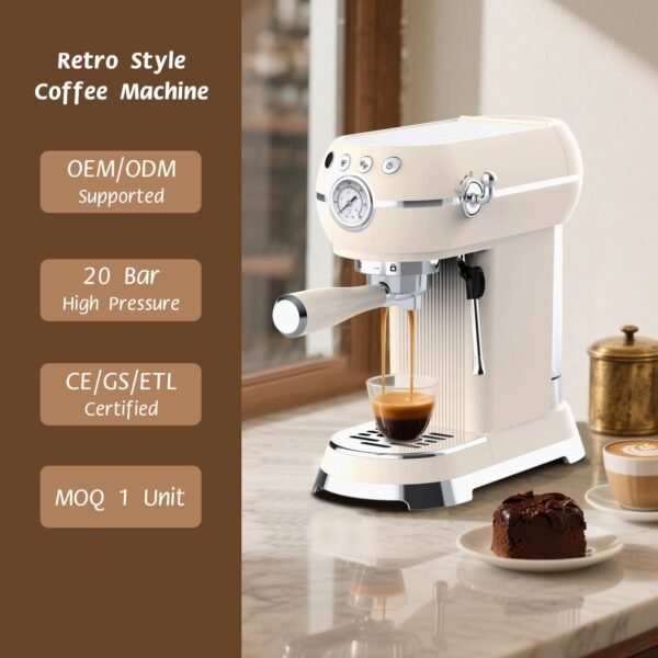 H6833ef32787d4438b0b73570da1db7694.jpg Retro-Style Pump Espresso Machine with Optional Capsule Portafilter